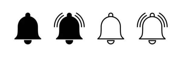 Icône Bell Vecteur Signe Notification Symbole Pour Conception Site Web — Image vectorielle