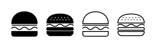 Burger Icon Vektor Burger Zeichen Und Symbol Hamburger — Stockvektor