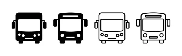Icono Bus Vector Señal Autobús Símbolo — Vector de stock