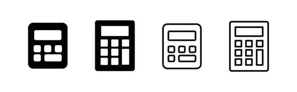 Calculatrice Icône Vecteur Signe Symbole Calculatrice Comptable — Image vectorielle