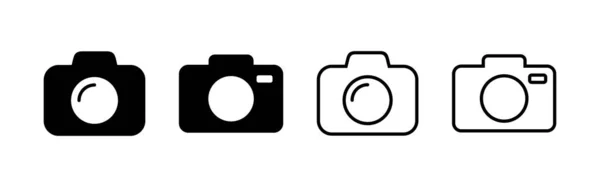 Kameraikonen Vektor Fotokamera Tecken Och Symbol Fotografi Ikon — Stock vektor