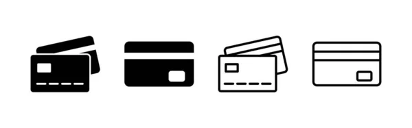 信用卡图标向量 信用卡支付标志和符号 — 图库矢量图片