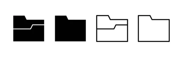 文件夹图标向量 文件夹符号和符号 — 图库矢量图片