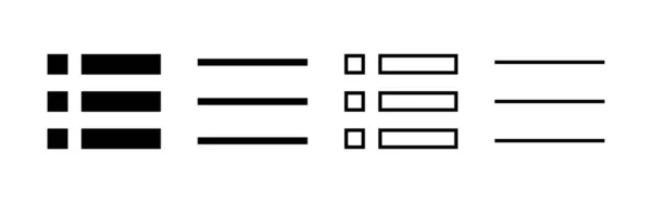 菜单图标向量 网页菜单符号和符号 汉堡包菜单符号 — 图库矢量图片