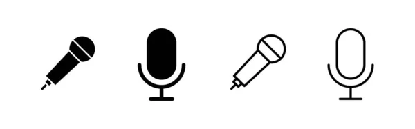 Icono Micrófono Vector Signo Símbolo Karaoke — Vector de stock
