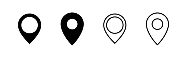 Vettore Icona Pin Segno Posizione Simbolo Icona Destinazione Pin Mappa — Vettoriale Stock