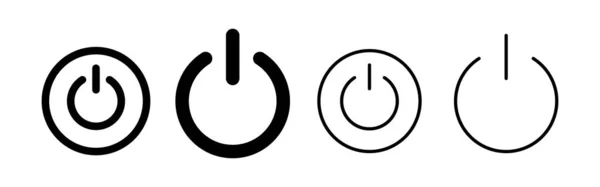 Potencia Vector Icono Interruptor Encendido Signo Símbolo Energía Eléctrica — Archivo Imágenes Vectoriales