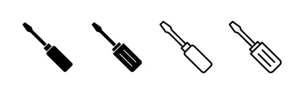 Vecteur Icône Tournevis Signe Symbole Vector Tools — Image vectorielle