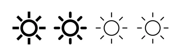 Icône Solaire Vecteur Signe Symbole Luminosité — Image vectorielle