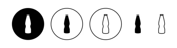 Набор Иконок Веб Мобильного Приложения Знак Бутылки Символ — стоковый вектор