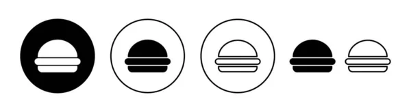 Burger Icon Set Web Mobile App Burger Sign Symbol Hamburger — Stock Vector