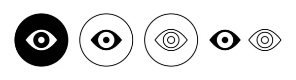 Набір Піктограм Очей Веб Мобільного Додатку Знак Очей Символ Погляд — стоковий вектор