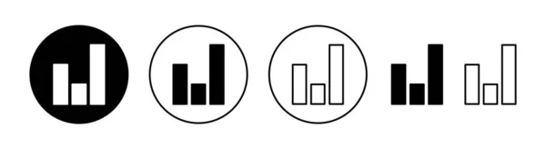 Wachsendes Diagramm Icon Set Für Web Und Mobile App Diagrammschild — Stockvektor