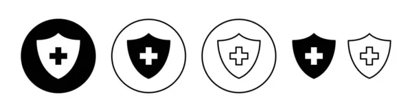 Conjunto Iconos Seguro Salud Para Web Aplicación Móvil Signo Símbolo — Archivo Imágenes Vectoriales