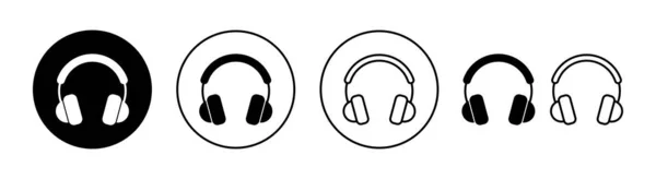 Ikona Słuchawkowa Dla Aplikacji Internetowej Mobilnej Znak Słuchawkowy Symbol — Wektor stockowy