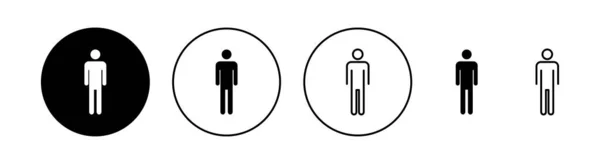 Man Icon Set Für Web Und Mobile App Männliches Zeichen — Stockvektor