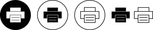 Imprimer Jeu Icônes Pour Application Web Mobile Signe Symbole Imprimante — Image vectorielle