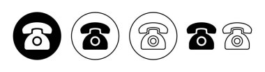 Web ve mobil uygulama için telefon simgesi ayarlandı. telefon işareti ve sembol