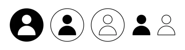 Conjunto Iconos Usuario Para Web Aplicación Móvil Signo Símbolo Persona — Vector de stock