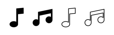 Müzik ikonu vektörü. nota işareti ve sembol