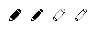 Kalem simgesi vektörü. Kalem işareti ve sembol. Simge vektörünü düzenle