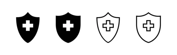 Sjukförsäkring Ikon Vektor Försäkring Hälsodokument Tecken Och Symbol — Stock vektor