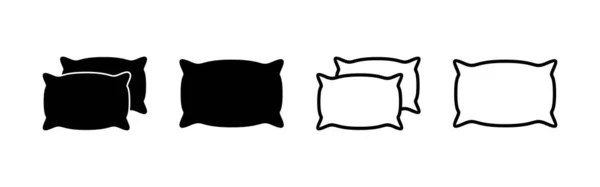 Вектор Иконок Подушки Знак Подушки Символ Удобная Пушистая Подушка — стоковый вектор