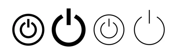 Vettore Icona Potenza Segno Simbolo Power Switch Energia Elettrica — Vettoriale Stock