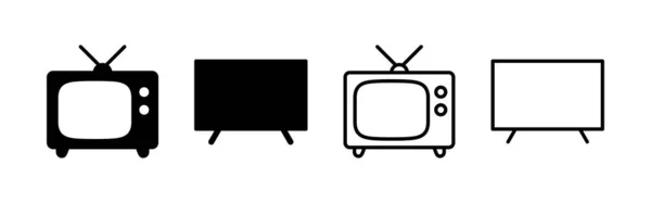 Icon Vector Television Sign Symbol — Stock Vector