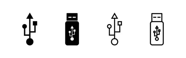 Usb Icon Vektor Flash Disk Zeichen Und Symbol Flash Laufwerk — Stockvektor