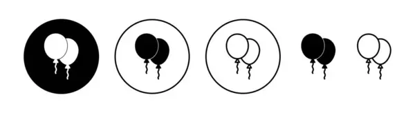 Ícone Balão Definido Para Web Aplicativo Móvel Signo Símbolo Balão —  Vetores de Stock