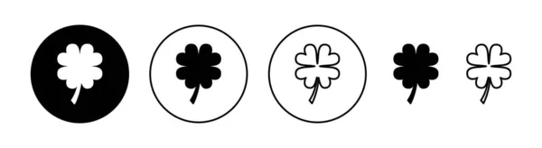 Ikona Koniczyny Dla Aplikacji Webowych Mobilnych Znak Koniczyny Symbol Czterolistna — Wektor stockowy