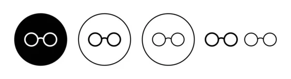 Ikona Brýlí Nastavená Pro Web Mobilní Aplikaci Značka Symbol Brýlí — Stockový vektor