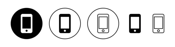 Набор Значков Телефона Веб Мобильного Приложения Позывной Символ Телефонный Символ — стоковый вектор