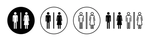 Toilettensymbolset Für Web Und Mobile App Mädchen Und Jungen Toiletten — Stockvektor