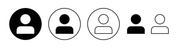 Conjunto Iconos Usuario Para Web Aplicación Móvil Signo Símbolo Persona — Archivo Imágenes Vectoriales