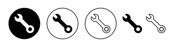 Schraubenschlüssel Symbol Set Für Web Und Mobile App Reparatur Symbol — Stockvektor
