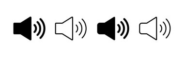 Sözcü simgesi vektörü. Ses düzeyi ve sembol. Hoparlör ikonu. ses sembolü