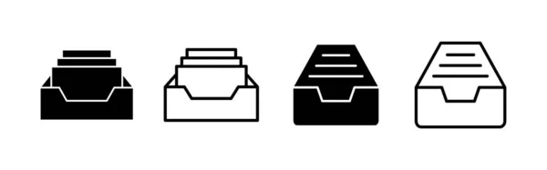 Symbolvektor Für Archivordner Dokument Vektor Symbol Archivspeichersymbol — Stockvektor