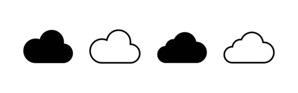 クラウドアイコンベクトル 雲の記号と記号 — ストックベクタ