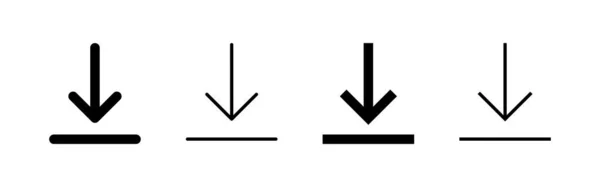 Pobierz Wektor Ikony Pobierz Znak Symbol — Wektor stockowy