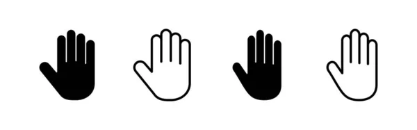 Wektor Ręcznej Ikony Znak Symbol Ręczny Palma — Wektor stockowy