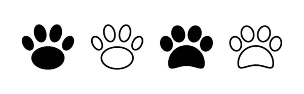 Διανυσματική Εικόνα Paw Σημάδι Και Σύμβολο Αποτυπώματος Ποδιού Πόδι Σκύλου — Διανυσματικό Αρχείο
