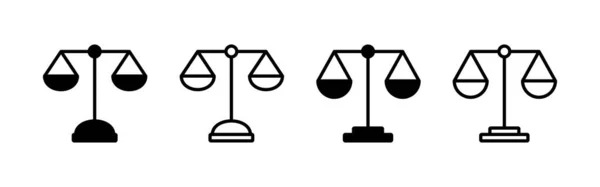 缩放图标向量 法律尺度图标 司法标志和标志 — 图库矢量图片