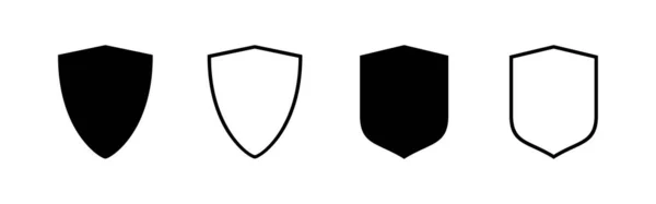 盾牌图标向量 保护图标 安全标志和标志 — 图库矢量图片