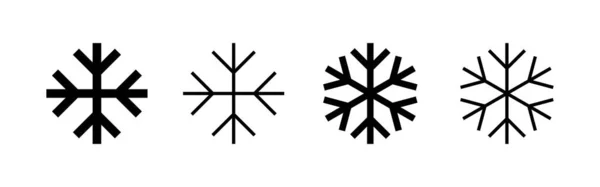 雪象矢量 雪花标志和符号 — 图库矢量图片