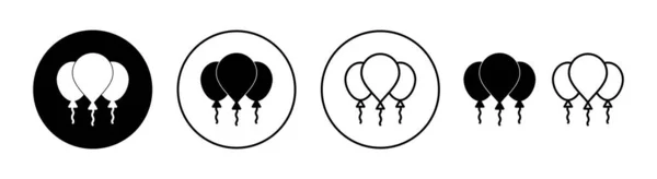 Набор Значков Воздушного Шара Веб Мобильного Приложения Знак Символ Шара — стоковый вектор