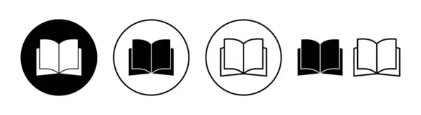Conjunto Iconos Libro Para Web Aplicación Móvil Signo Libro Abierto — Archivo Imágenes Vectoriales