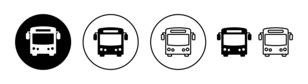 Jeu Icônes Bus Pour Application Web Mobile Signe Symbole Bus — Image vectorielle