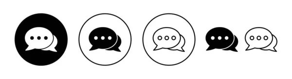 Conjunto Iconos Chat Para Web Aplicación Móvil Signo Símbolo Burbuja — Archivo Imágenes Vectoriales